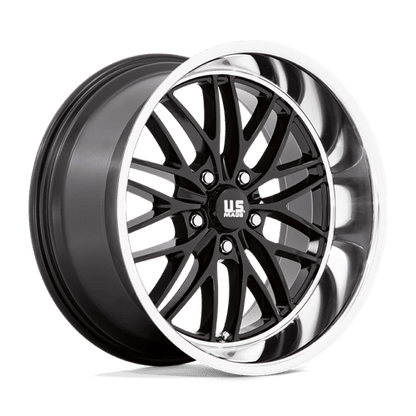US Mag 1PC | U138 SANTA CRUZ | 20.0x8.50 | 5X127 | 6 | GLOSS BLACK W/ DIAMOND CUT LIP