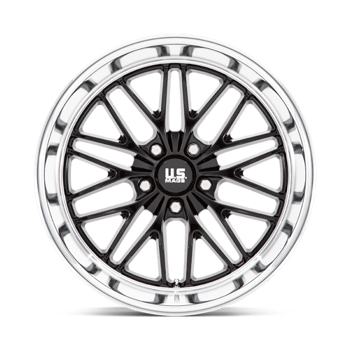 US Mag 1PC | U138 SANTA CRUZ | 20.0x10.00 | 5X127 | 6 | GLOSS BLACK W/ DIAMOND CUT LIP