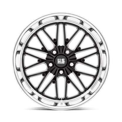 US Mag 1PC | U138 SANTA CRUZ | 20.0x10.00 | 5X127 | 6 | GLOSS BLACK W/ DIAMOND CUT LIP