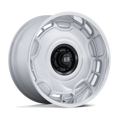 US Mag 1PC | UC146 ARLINGTON | 20.0x8.50 | 6X139.7 | 1 | SILVER M-BLK CENTER W/ DC-LIP