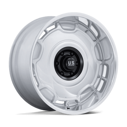 US Mag 1PC | UC146 ARLINGTON | 22.0x9.00 | 6X139.7 | 15 | SILVER M-BLK CENTER W/ DC-LIP