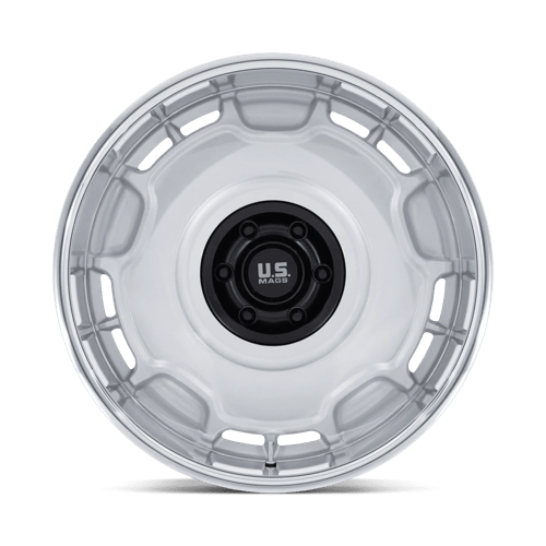 US Mag 1PC | UC146 ARLINGTON | 22.0x10.50 | 6X139.7 | 0 | SILVER M-BLK CENTER W/ DC-LIP