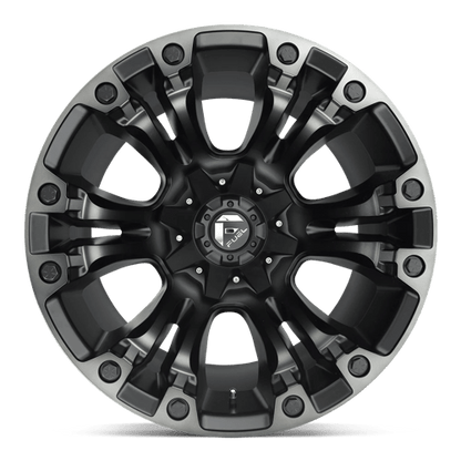 Fuel 1PC | D851 VAPOR | 20.0x10.00 | 5X114.3/5X127 | -18 | MATTE BLACK GRAY TINT