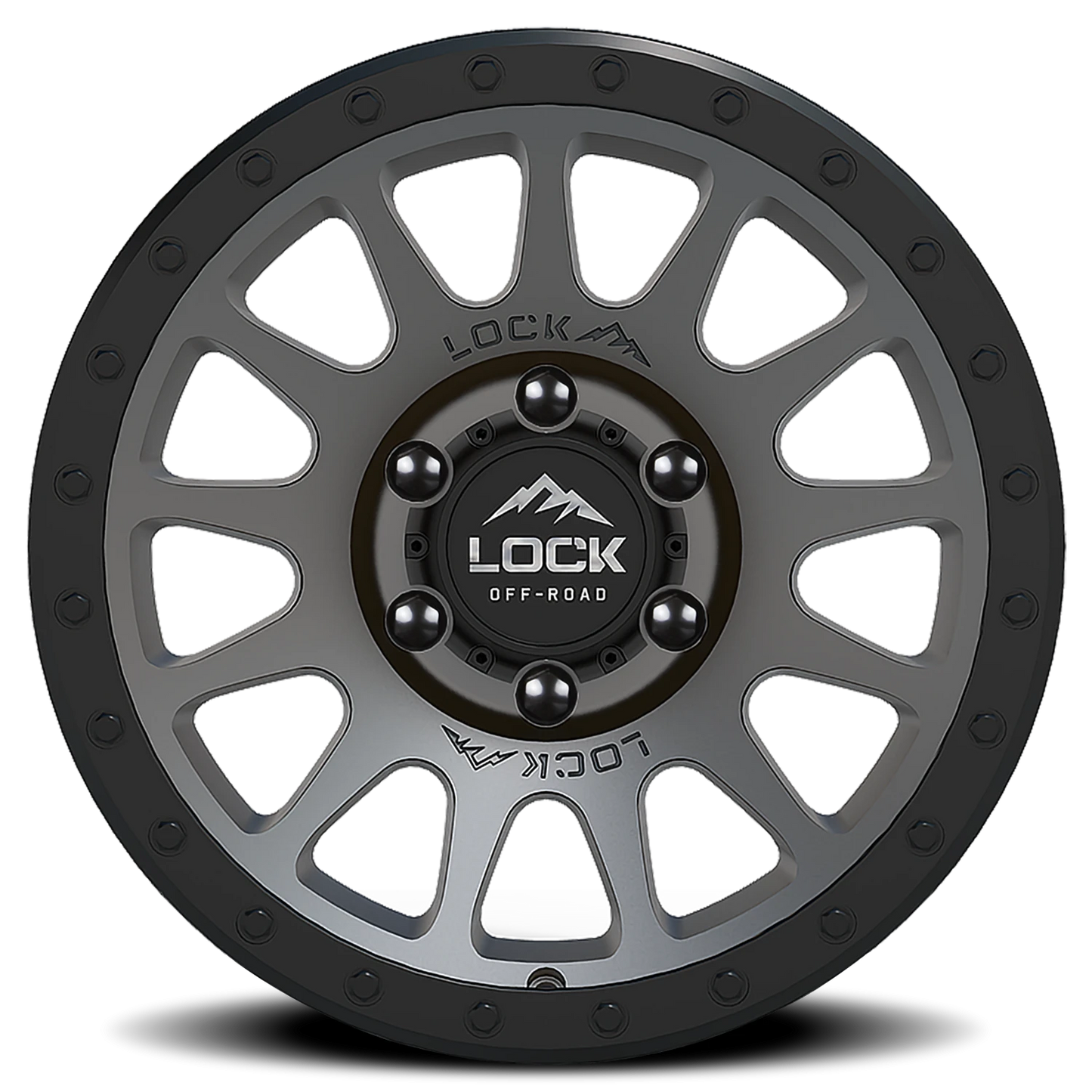 YOSEMITE | 20X10 | 8X180 | -18 | MATTE GREY W MATTE BLACK RING | YOSEMITE-2188MGMBR - Image 3