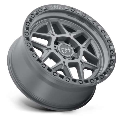 Black Rhino Hard Alloys | KELSO | 18.0x9.00 | 6X135 | 12 | BATTLESHIP GRAY W/ BLACK RING