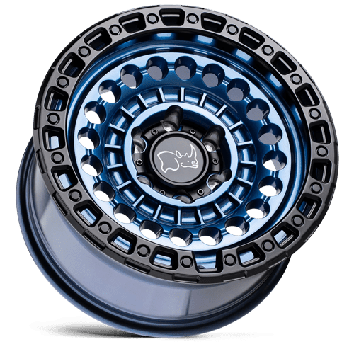 Black Rhino Hard Alloys | SENTINEL | 17.0x8.50 | 6X139.7 | -10 | COBALT BLUE W/ BLACK RING