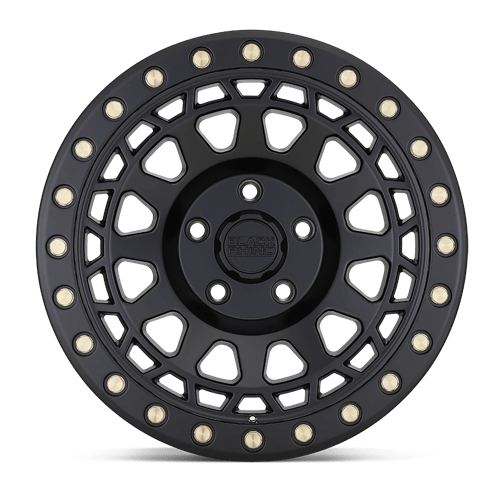 Black Rhino Hard Alloys | PRIMM | 18.0x9.50 | 6X139.7 | -12 | MATTE BLACK W/ BRASS BOLTS