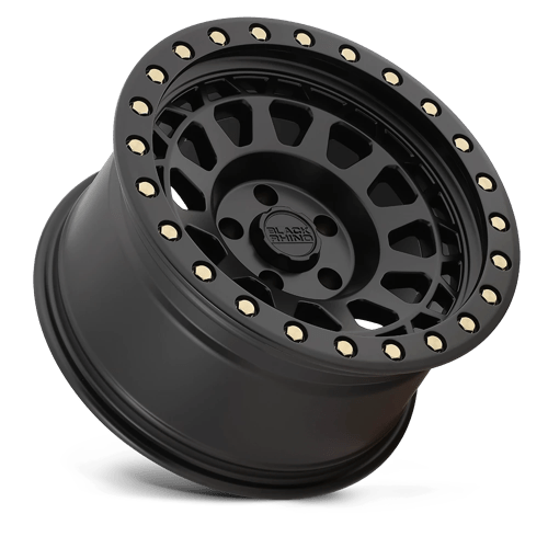 Black Rhino Hard Alloys | PRIMM | 17.0x9.00 | 5X127 | -18 | MATTE BLACK W/ BRASS BOLTS