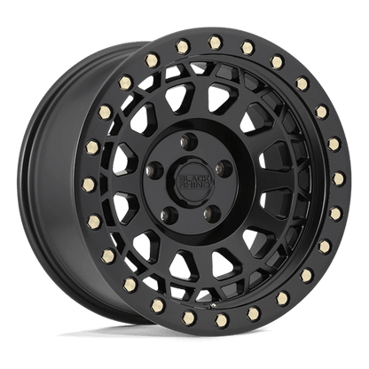 Black Rhino Hard Alloys | PRIMM | 17.0x9.00 | 6X135 | 0 | MATTE BLACK W/ BRASS BOLTS