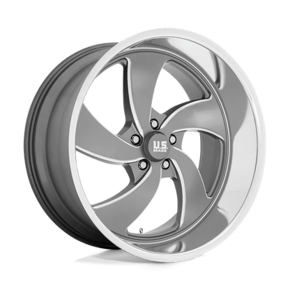 US Mag 1PC | U133 DESPERADO | 22.0x10.50 | 5X127 | 1 | ANTHRACITE MILLED DIAM-CUT LIP