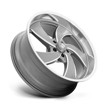 US Mag 1PC | U133 DESPERADO | 22.0x10.50 | 5X127 | 1 | ANTHRACITE MILLED DIAM-CUT LIP