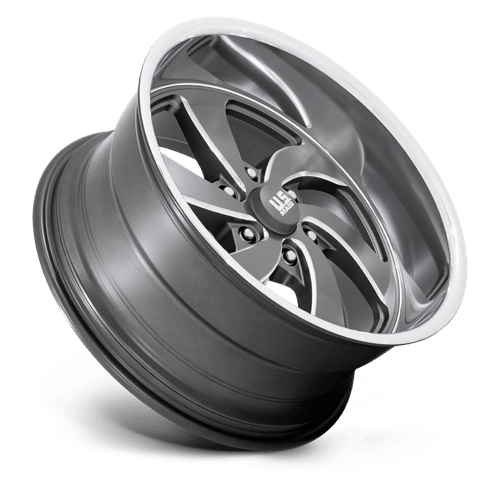 US Mag 1PC | U133 DESPERADO | 20.0x8.00 | 6X139.7 | 1 | ANTHRACITE MILLED DIAM-CUT LIP