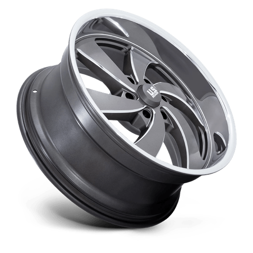 US Mag 1PC | U133 DESPERADO | 22.0x10.00 | 6X135 | 25 | ANTHRACITE MILLED DIAM-CUT LIP