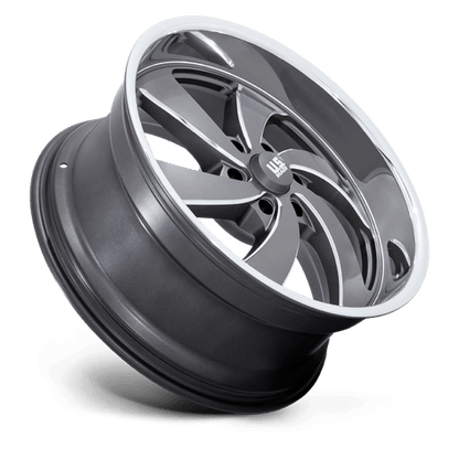 US Mag 1PC | U133 DESPERADO | 22.0x9.00 | 6X139.7 | 25 | ANTHRACITE MILLED DIAM-CUT LIP