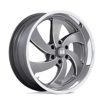 US Mag 1PC | U133 DESPERADO | 22.0x9.00 | 6X139.7 | 25 | ANTHRACITE MILLED DIAM-CUT LIP