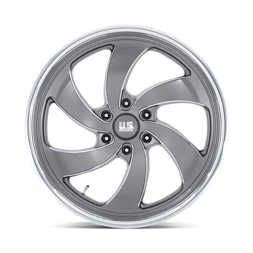 US Mag 1PC | U133 DESPERADO | 22.0x9.00 | 6X139.7 | 25 | ANTHRACITE MILLED DIAM-CUT LIP