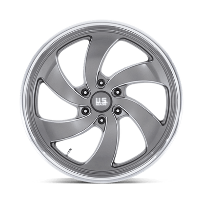 US Mag 1PC | U133 DESPERADO | 22.0x9.00 | 6X139.7 | 25 | ANTHRACITE MILLED DIAM-CUT LIP