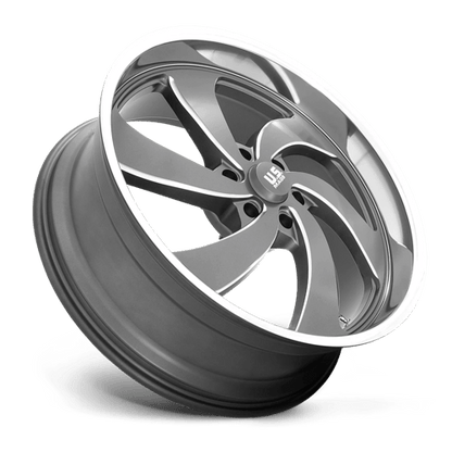 US Mag 1PC | U133 DESPERADO | 24.0x9.00 | 6X139.7 | 25 | ANTHRACITE MILLED DIAM-CUT LIP