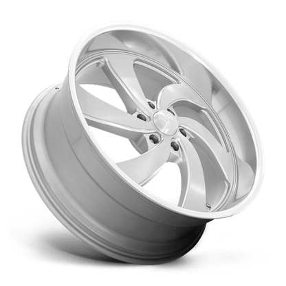 US Mag 1PC | U134 DESPERADO | 24.0x10.00 | 6X135 | 25 | SILVER BRUSH FACE MILL DC-LIP