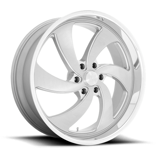 US Mag 1PC | U134 DESPERADO | 24.0x10.00 | 6X135 | 25 | SILVER BRUSH FACE MILL DC-LIP