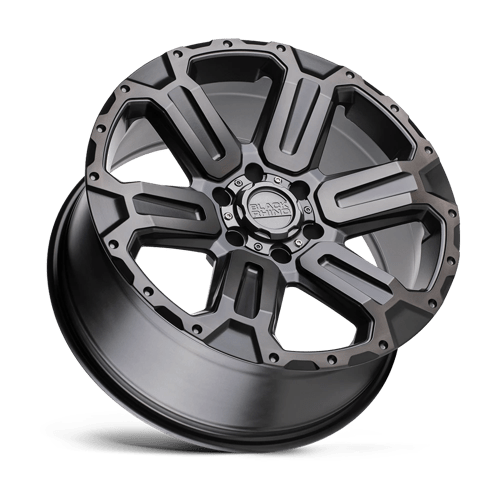 Black Rhino Hard Alloys | WANAKA | 17.0x8.50 | 6X139.7 | 12 | M-GUNMETAL W/ BRUSHED FACE