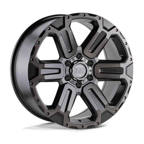 Black Rhino Hard Alloys | WANAKA | 18.0x9.00 | 6X139.7 | 12 | M-GUNMETAL W/ BRUSHED FACE