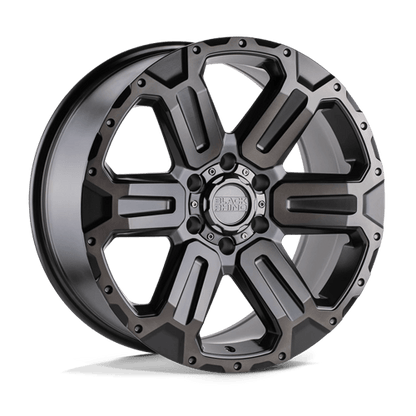 Black Rhino Hard Alloys | WANAKA | 18.0x9.00 | 6X139.7 | 12 | M-GUNMETAL W/ BRUSHED FACE