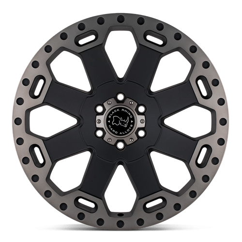 Black Rhino Hard Alloys | WARLORD | 17.0x8.00 | 5X127 | 30 | MATTE BLACK W/ MACH DARK TINT
