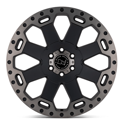 Black Rhino Hard Alloys | WARLORD | 17.0x8.00 | 5X127 | 30 | MATTE BLACK W/ MACH DARK TINT