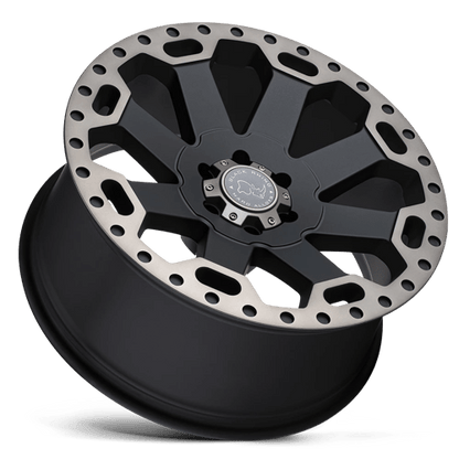 Black Rhino Hard Alloys | WARLORD | 17.0x8.00 | 5X127 | 30 | MATTE BLACK W/ MACH DARK TINT