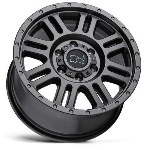 Black Rhino Hard Alloys | YELLOWSTONE | 16.0x8.00 | 6X130 | 38 | MATTE GUNMETAL