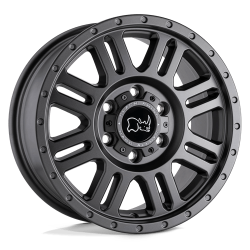 Black Rhino Hard Alloys | YELLOWSTONE | 17.0x8.00 | 6X130 | 45 | MATTE GUNMETAL