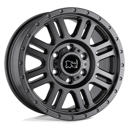 Black Rhino Hard Alloys | YELLOWSTONE | 17.0x8.00 | 6X130 | 38 | MATTE GUNMETAL